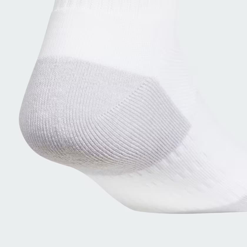 adidas Men's M CUSHIONED X 4 3-PACK QUARTER SOCKS - White/Clear Onix - Size L - Image 5