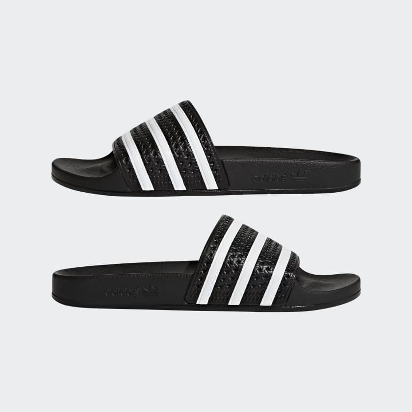 adidas Men's Adilette Slides - Core Black/White/280647 - Size 8 - Image 7