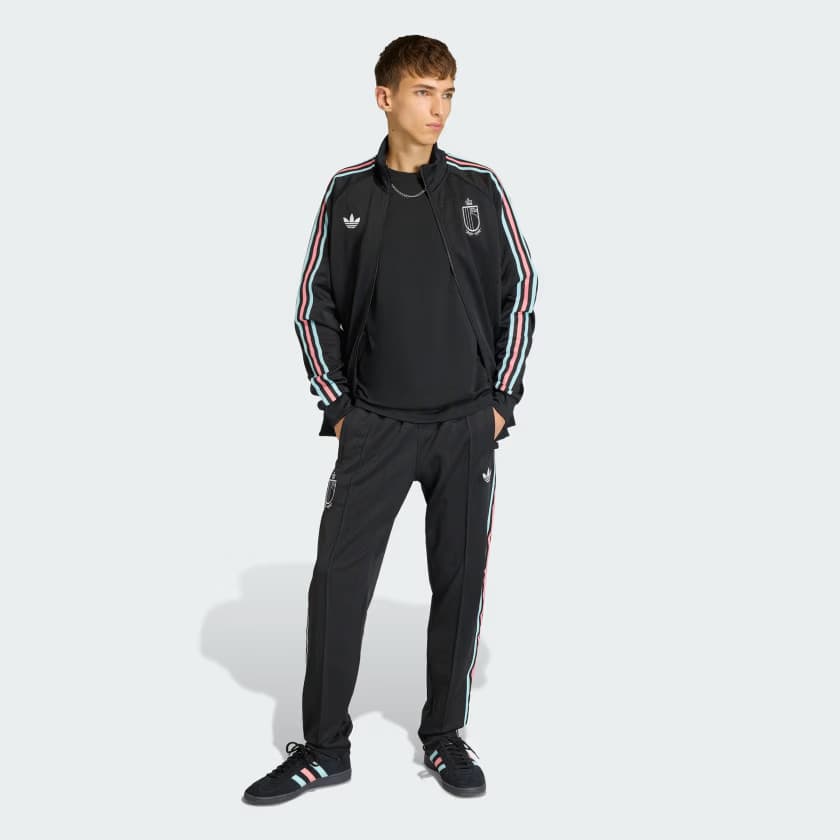 adidas Men's Belgium Originals Track Top - Black - Size XL - Image 4