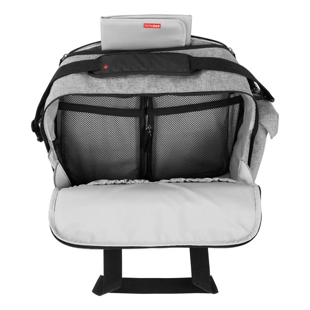 Skip Hop Duo Signature Diaper Weekender Bag - Gray Melange - Size Large - Image 8