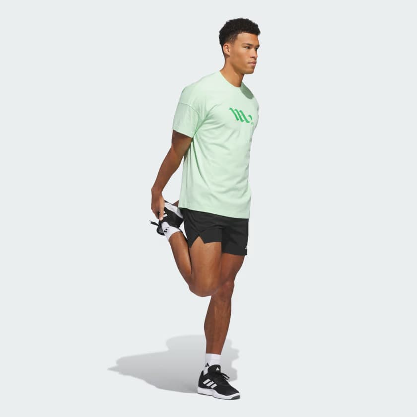 adidas Men's LOVB Nebraska Graphic T-Shirt - Semi Green Spark - Size L - Image 5