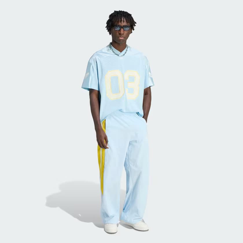adidas Men's ORIGINALS FOOTBALL JERSEY - Ice Blue - Size XL - Image 3