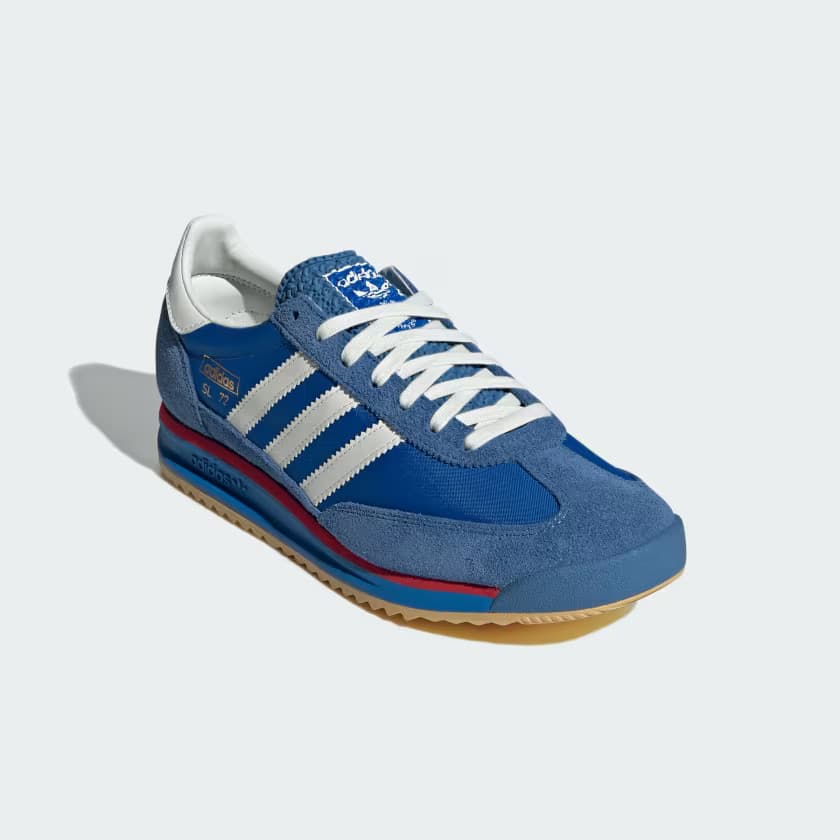 adidas Men's SL 72 RS Shoes - Blue/Core White/Better Scarlet - Size 4 - Image 5