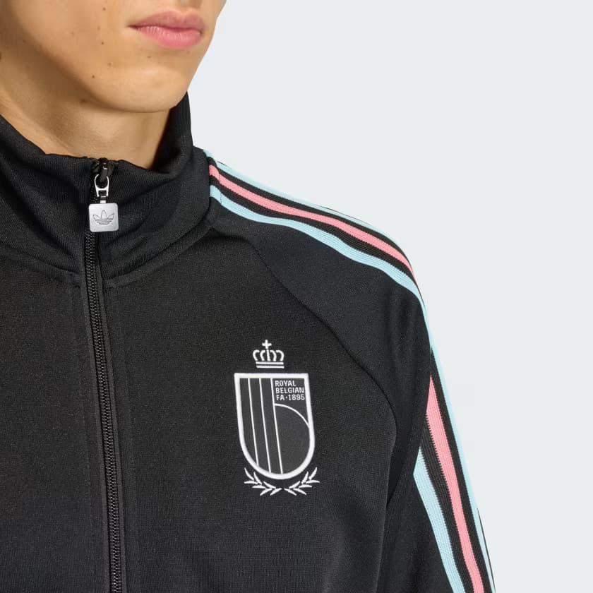 adidas Men's Belgium Originals Track Top - Black - Size XL - Image 5