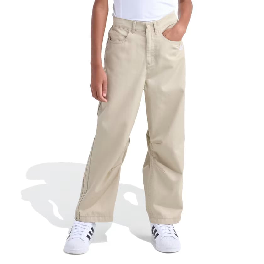 adidas Kids' TWILL OG PANT - Stone Khaki - Size S - Image 6
