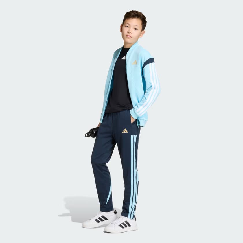 adidas Kids' HOUSE OF TIRO - Ice Blue/White/Hazy Beige/Night Na - Size L - Image 5