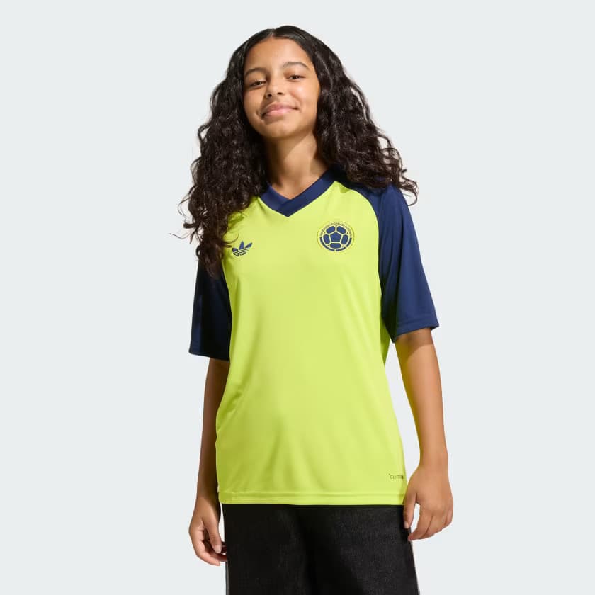 adidas Kids' Colombia 26 Away Kids Pre Jersey - Team Semi Sol Yellow - Size XL - Image 3