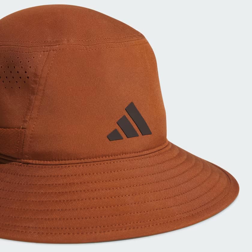 adidas Men's Victory 5 Bucket Hat - Dusky Bronze/Aurora Coffee - Size M - Image 3