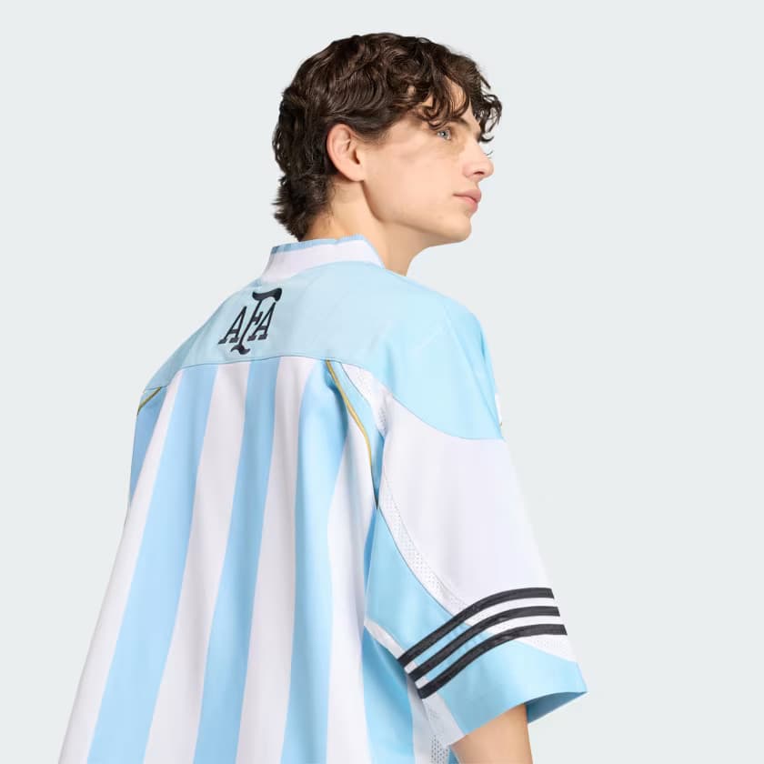 adidas Men's Bringback Remixed Jersey - Clear Blue/White/Black - Size M - Image 5