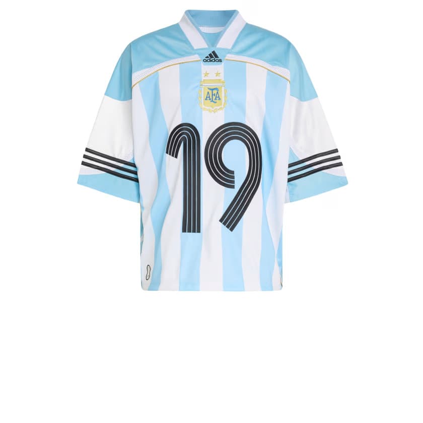 adidas Men's Bringback Remixed Jersey - Clear Blue/White/Black - Size M - Image 6