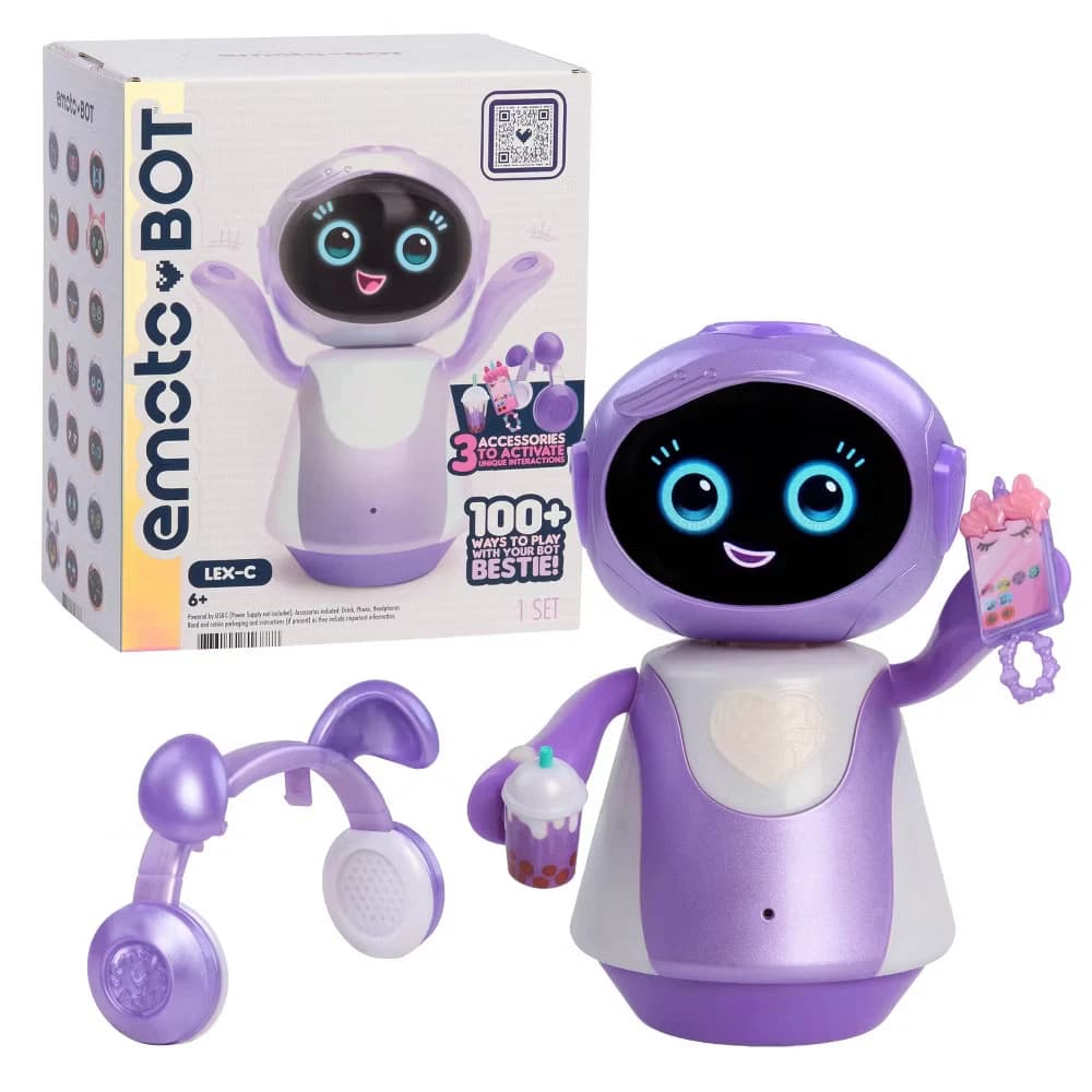 emotoBOT LEX-C Interactive Robot Kids Toy Touch-and Sound-Responsive Robot - Image 1