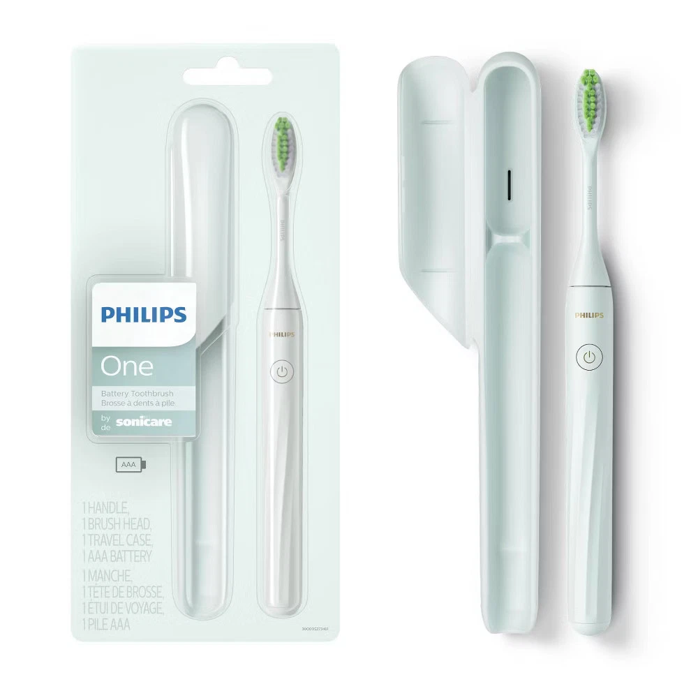 Philips One by Sonicare Battery Toothbrush - HY1100/03 - Mint: Includes Brush - Image 1