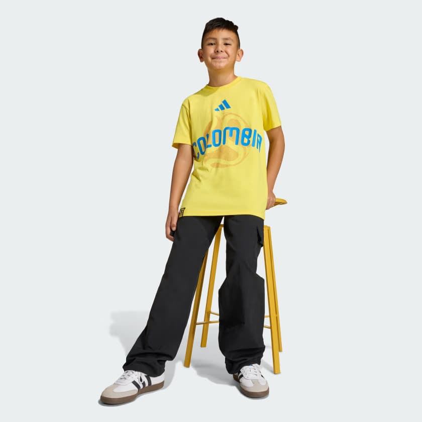 adidas Kids' FIFA World Cup 26™ Colombia T-Shirt - Impact Yellow - Size M - Image 6