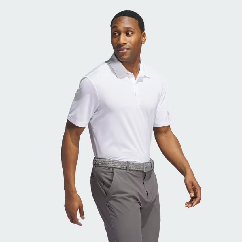 adidas Men's Ultimate365 Solid Polo Shirt - White - Size L - Image 3