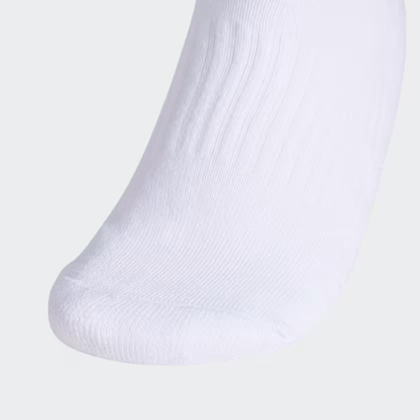 adidas Women's Cushioned Quarter Socks 3 Pairs - White/Clear Onix - Size M - Image 4