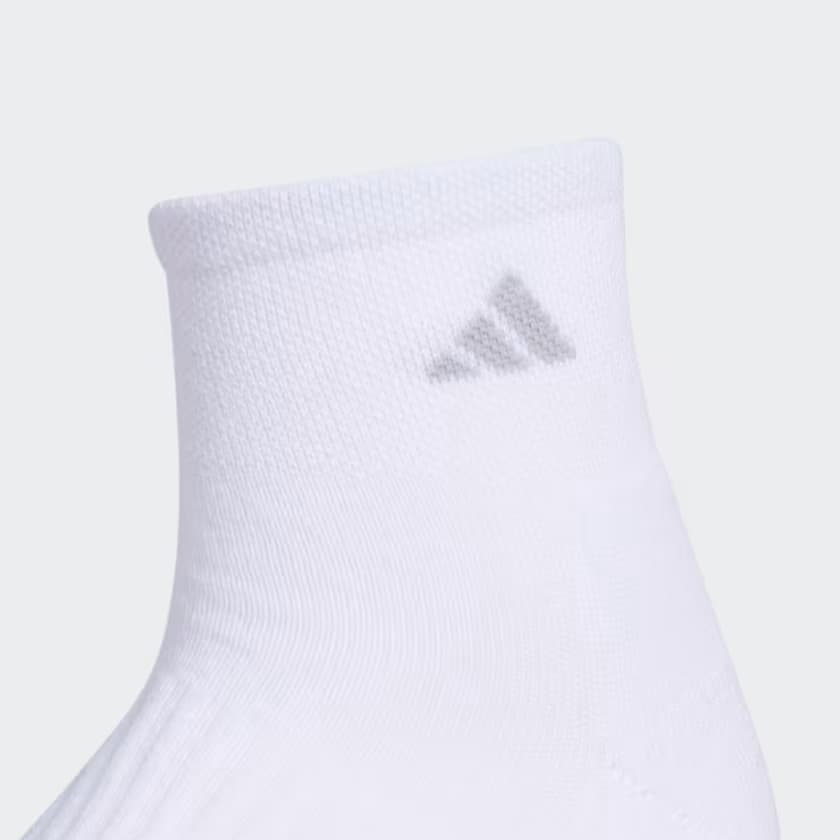 adidas Women's Cushioned Quarter Socks 3 Pairs - White/Clear Onix - Size M - Image 2