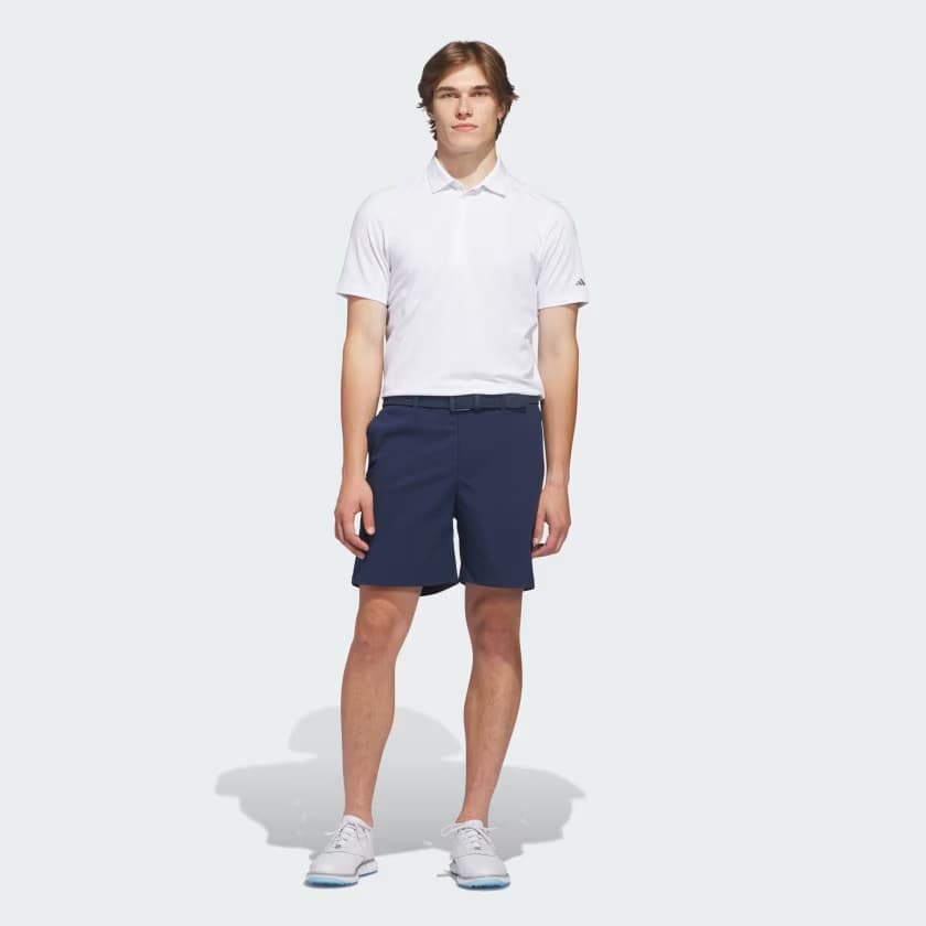 adidas Men's ULTIMATE365+ GO-TO PRINT POLO SHIRT - White/Grey Three - Size M - Image 3