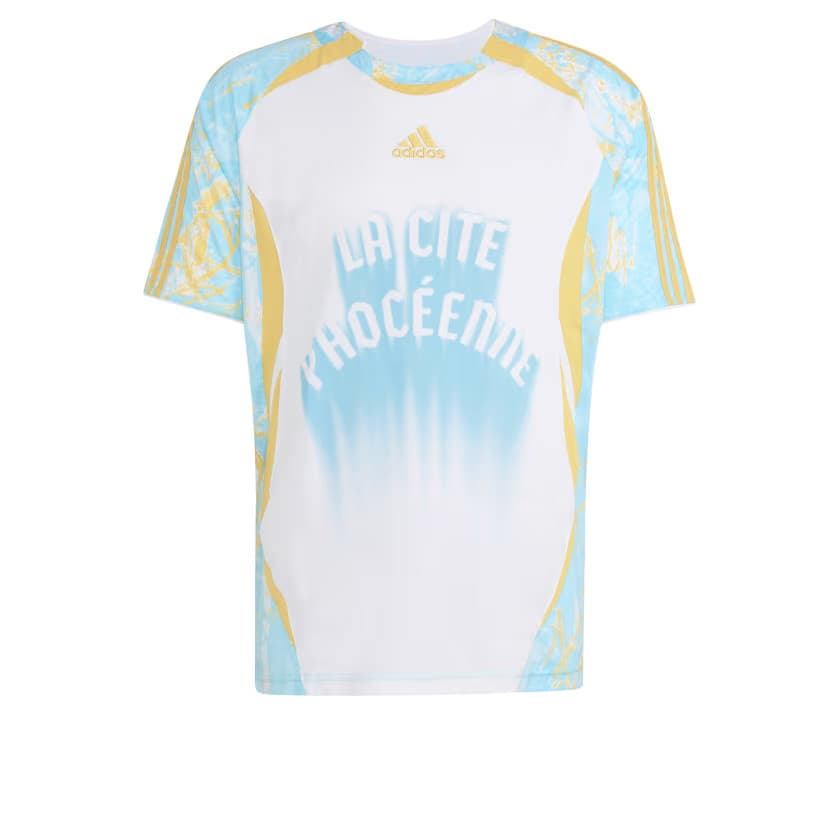 adidas Men's Graphic Jersey France - White/Pyrite/Icey Blue - Size XS - Image 6