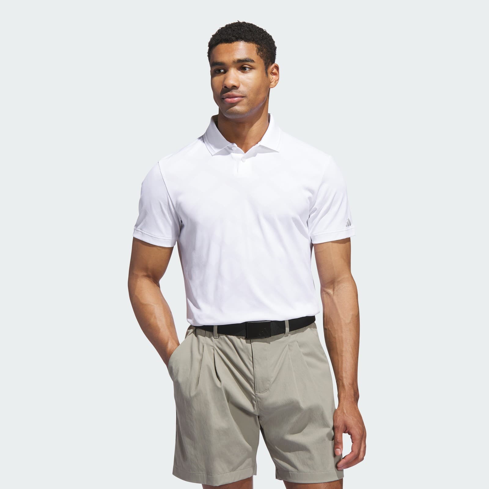 adidas Men's Ultimate365 Tour Nylon Polo Shirt - White - Size L - Image 1