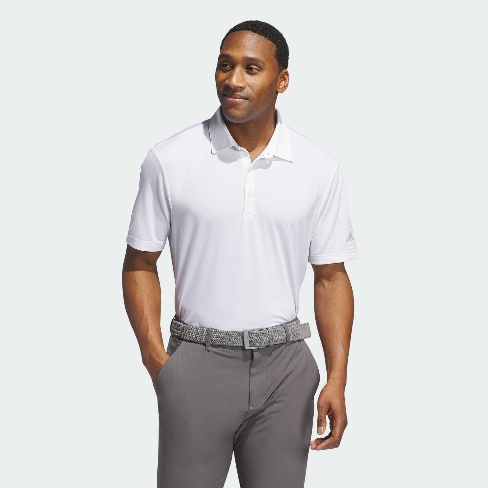 adidas Men's Ultimate365 Solid Polo Shirt - White - Size L - Image 1