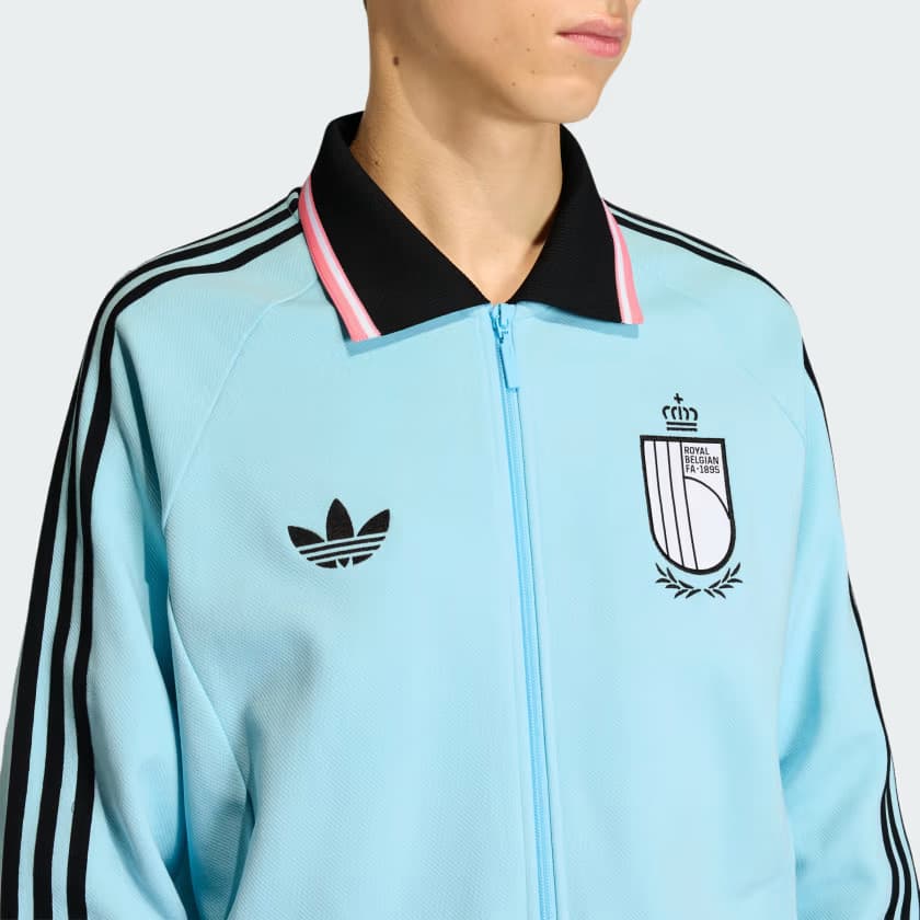 adidas Men's Belgium Away Anthem Jacket - Frozen Blue - Size 2XL - Image 4
