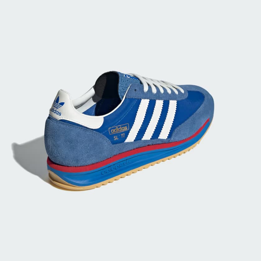 adidas Men's SL 72 RS Shoes - Blue/Core White/Better Scarlet - Size 4 - Image 6