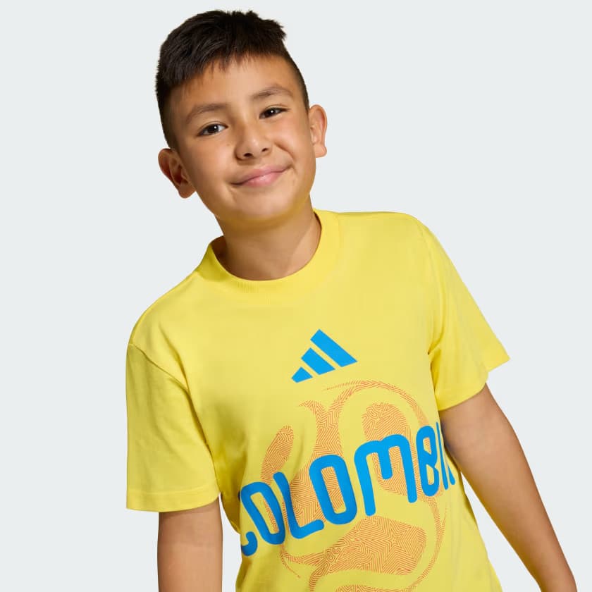 adidas Kids' FIFA World Cup 26™ Colombia T-Shirt - Impact Yellow - Size M - Image 7