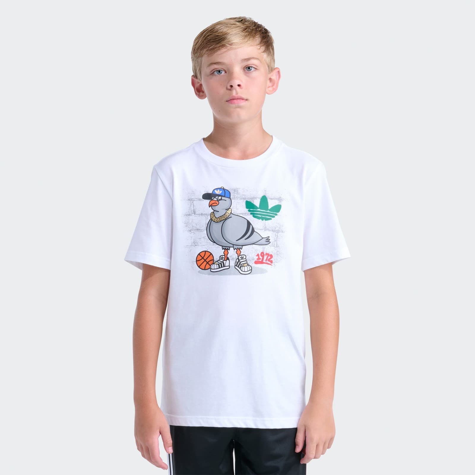 adidas Kids' SPORT TEE - White - Size L - Image 1