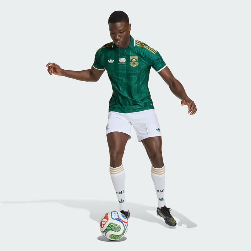 adidas Men's South Africa 26 Away Jersey - Team Dark Green/Team Green - Size S - Image 3