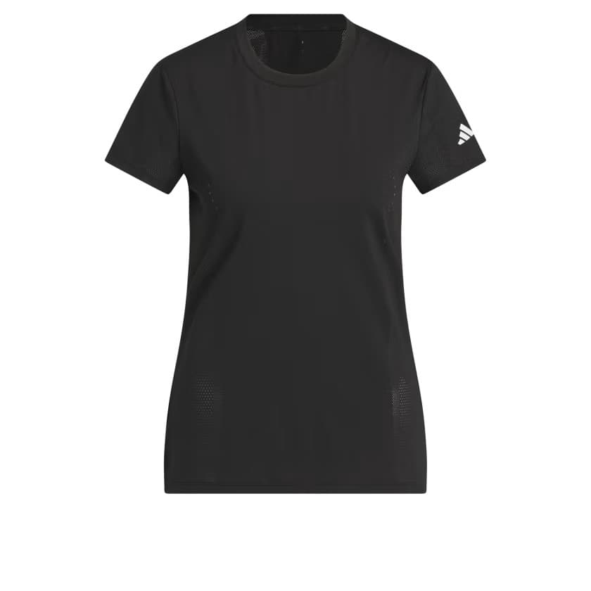 adidas Women's Ultimate365 Tour Engineered Short Sleeve Top - Black - Size M - Image 6