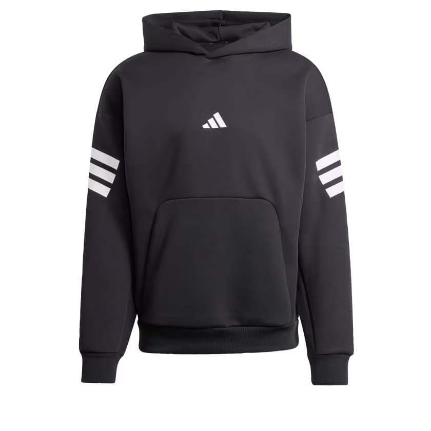 adidas Men's Future Icons 3-Stripes Hoodie - Black - Size M - Image 7