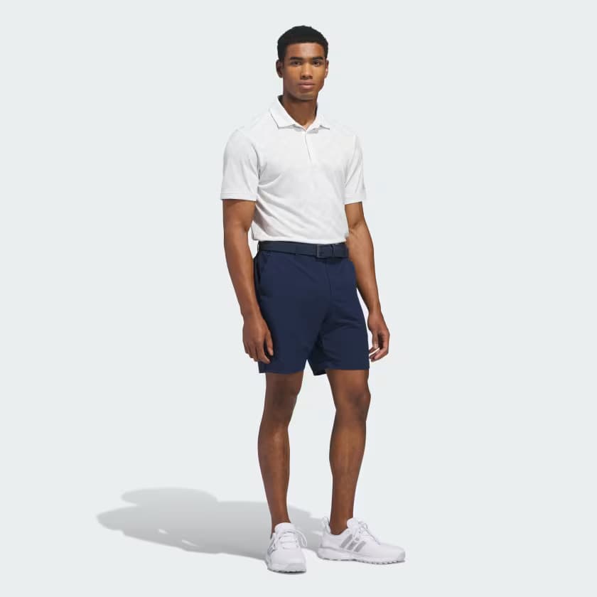 adidas Men's ULTIMATE365 JACQUARD POLO SHIRT - White/Grey Two - Size XL - Image 3