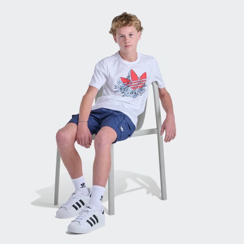 adidas Kids' WOVEN OG CARGO SHORT - Night Indigo - Size M - Image 5