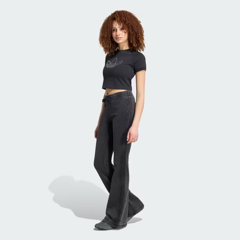 adidas Women's SST BOOTCUT PANT - Black - Size S - Image 3