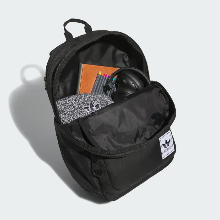 adidas Men's Originals Premise Backpack - Black/White - Size OSFA - Image 2