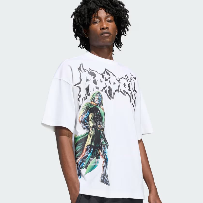 adidas Men's Marvel T-Shirt - White - Size M - Image 5