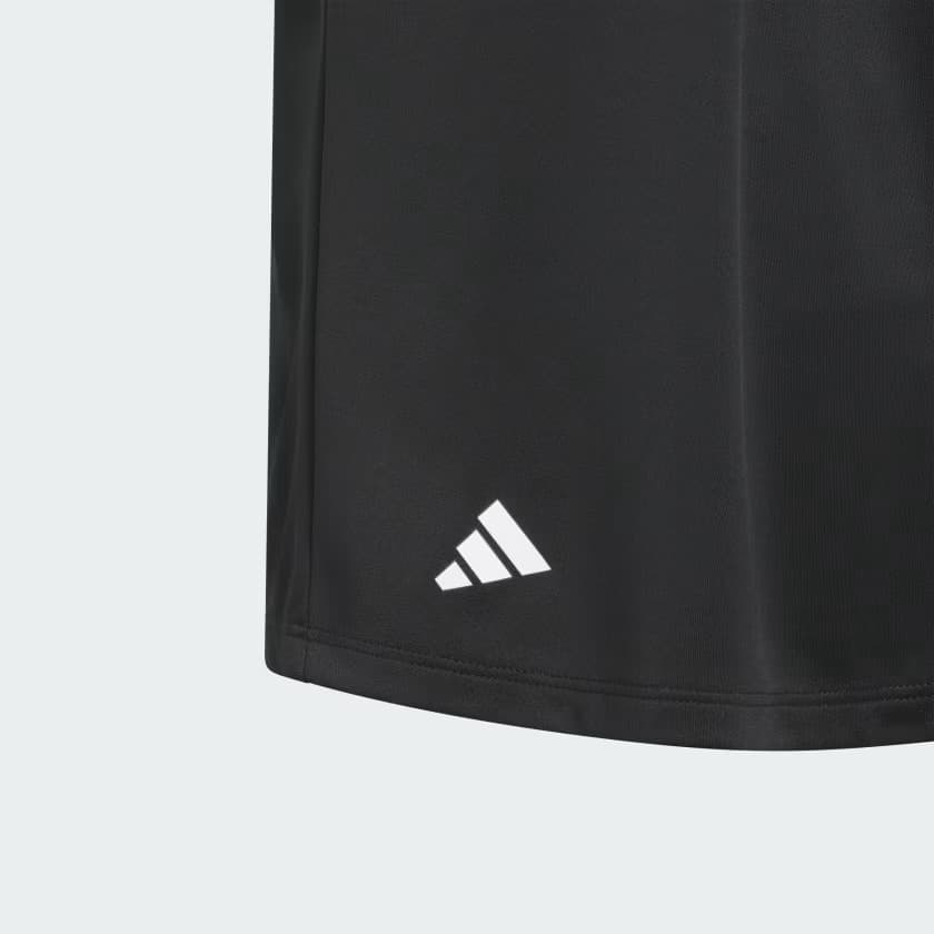 adidas Kids' GIRLS PERFORMANCE SHORT SLEEVE POLO - Black - Size S - Image 2