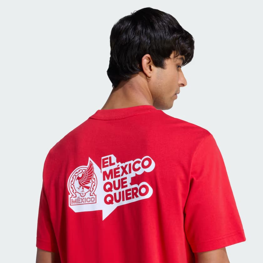 adidas Men's Mexico DNA T-Shirt - Better Scarlet - Size XL - Image 5