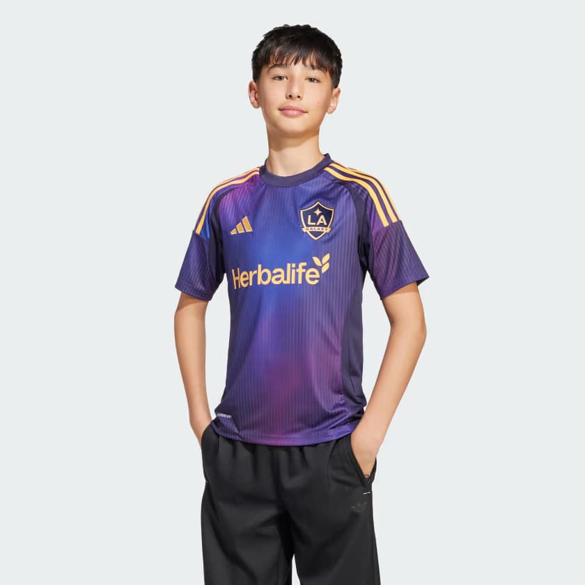 adidas Kids' LA Galaxy 25/26 Away Jersey Kids - Noble Ink - Size XL - Image 3
