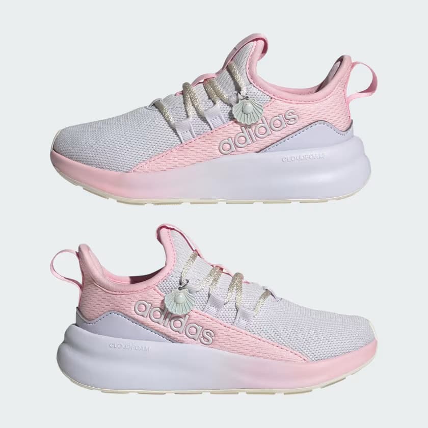 adidas Kids' LITE RACER SHOES - Frozen Purple/Clear Pink/Core White - Size 2.5 - Image 7
