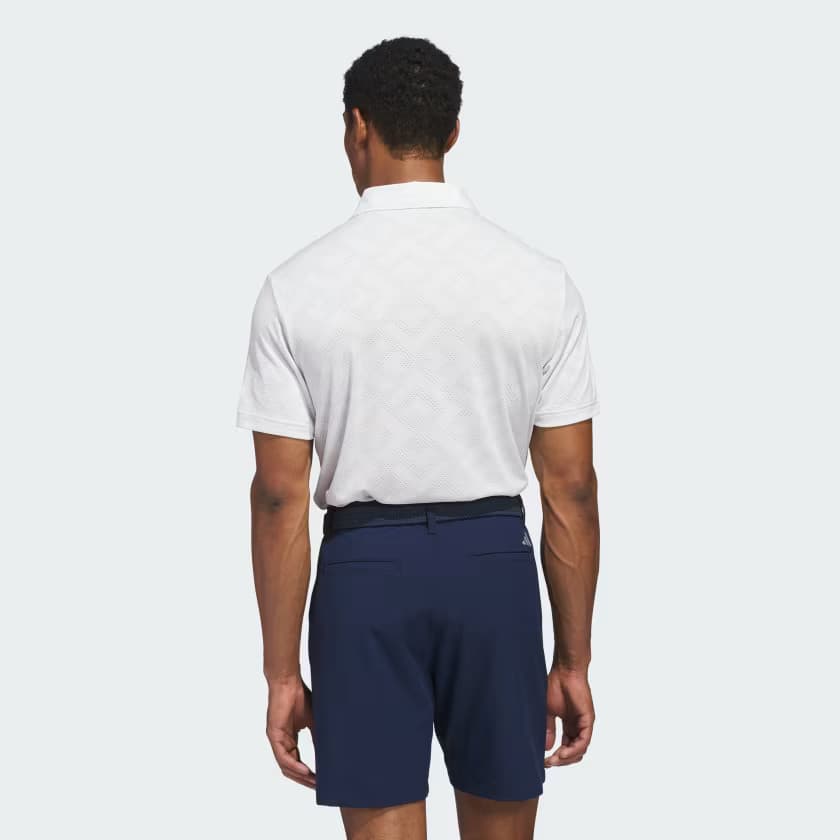 adidas Men's ULTIMATE365 JACQUARD POLO SHIRT - White/Grey Two - Size XL - Image 2