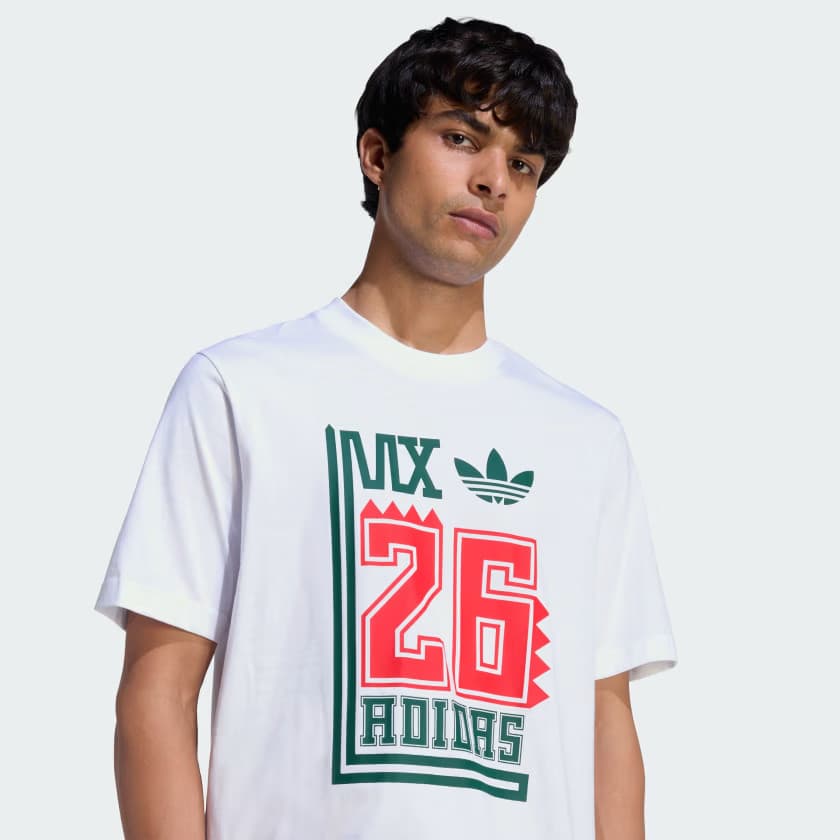 adidas Men's Mexico DNA T-Shirt - White - Size M - Image 4
