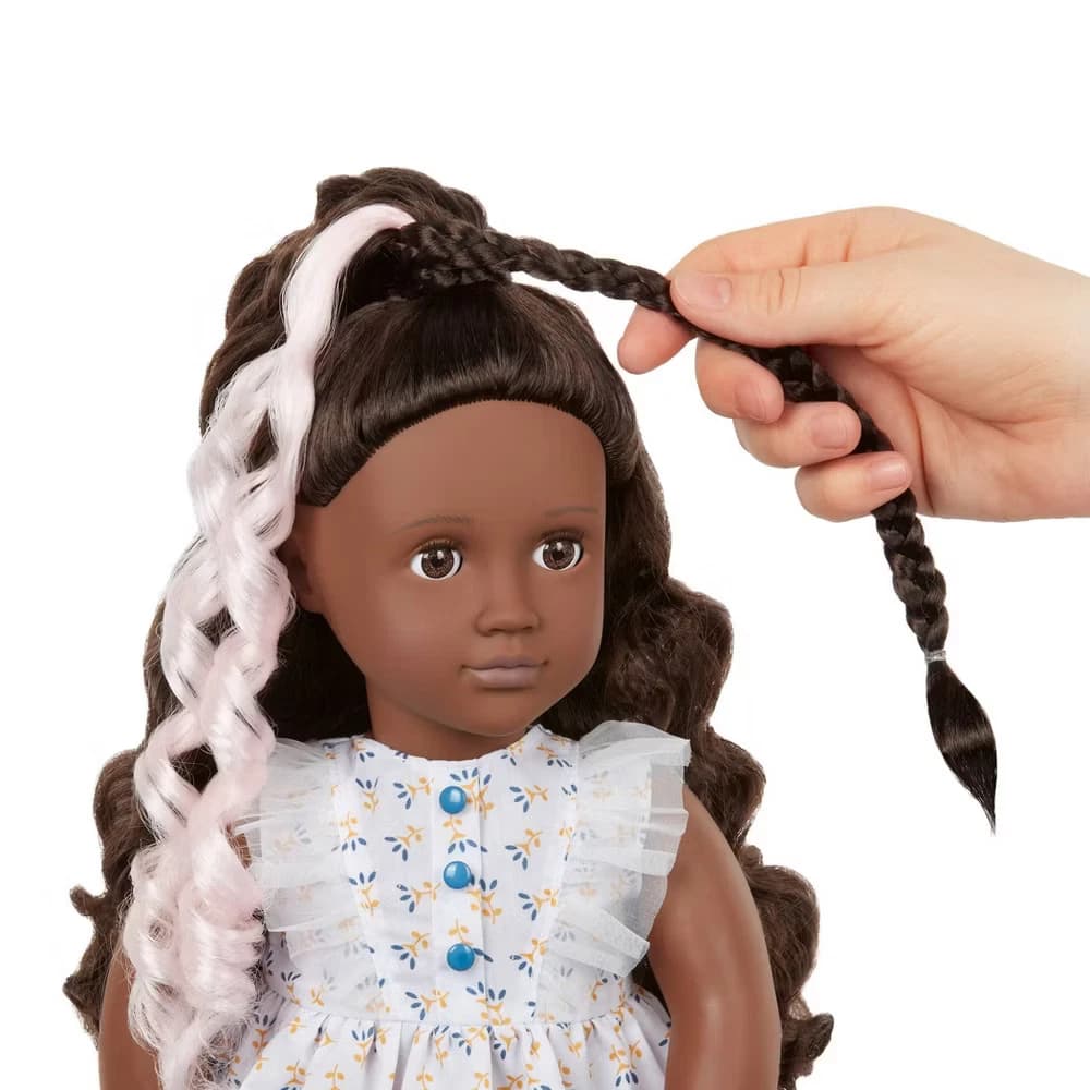 18" Our Generation Prisha Doll w/ Grow Hair Accessories & Book - Image 4