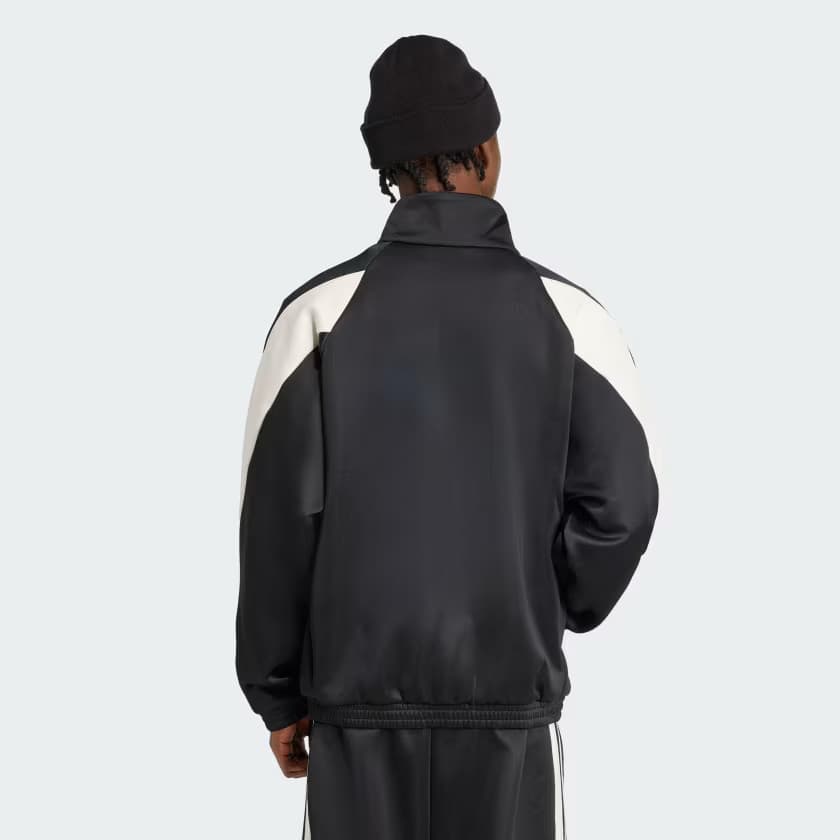 adidas Men's Stadium Tracktop - Black/Off White - Size L - Image 2