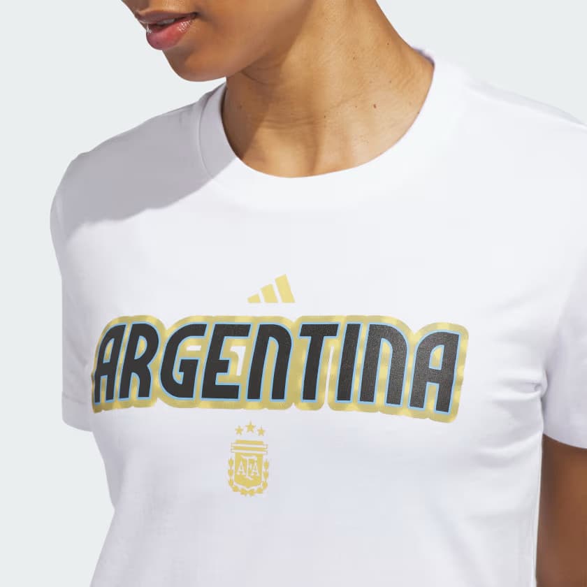 adidas Women's World Cup 26 Argentina Home Graphic Tee - White - Size S - Image 4