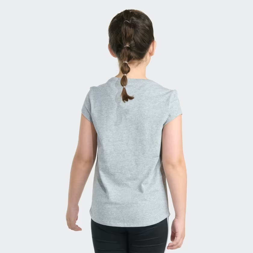 adidas Kids' HTR ESSENTIAL TEE LLC - Medium Grey Heather - Size L - Image 4