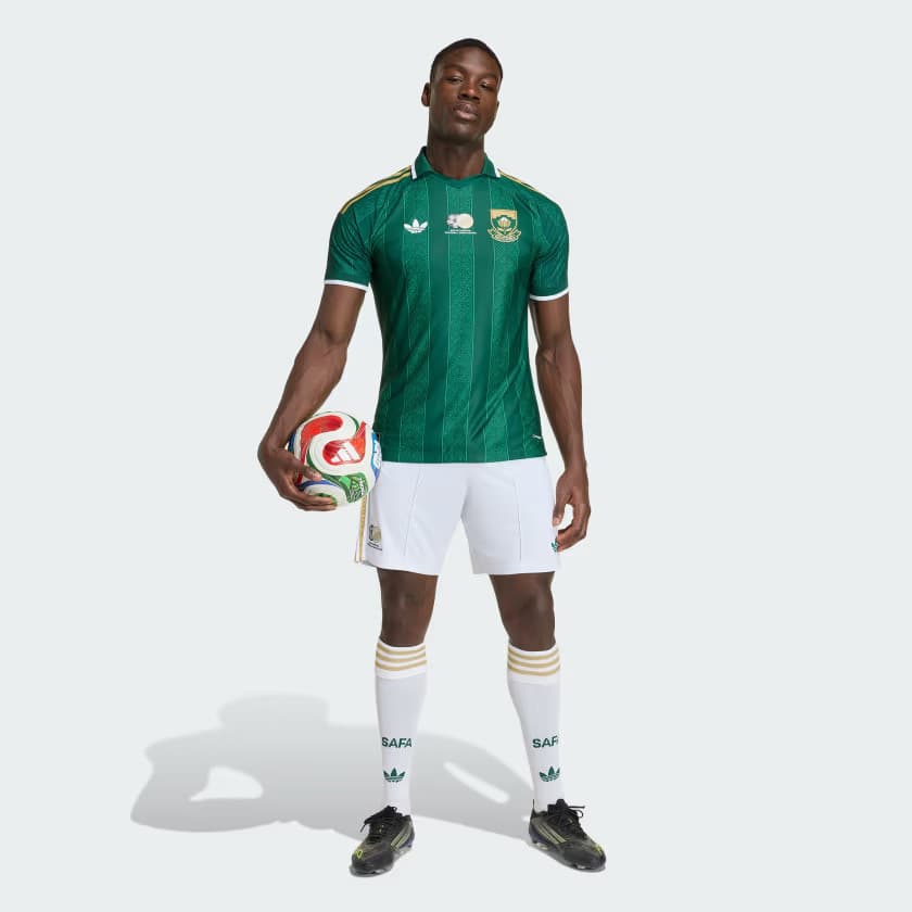 adidas Men's South Africa 26 Away Jersey - Team Dark Green/Team Green - Size S - Image 4