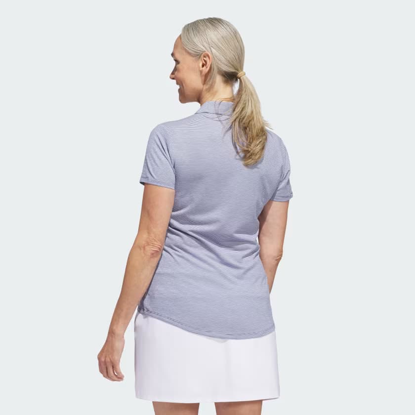 adidas Women's Ottoman Short Sleeve Polo Shirt - Collegiate Navy - Size L - Image 2