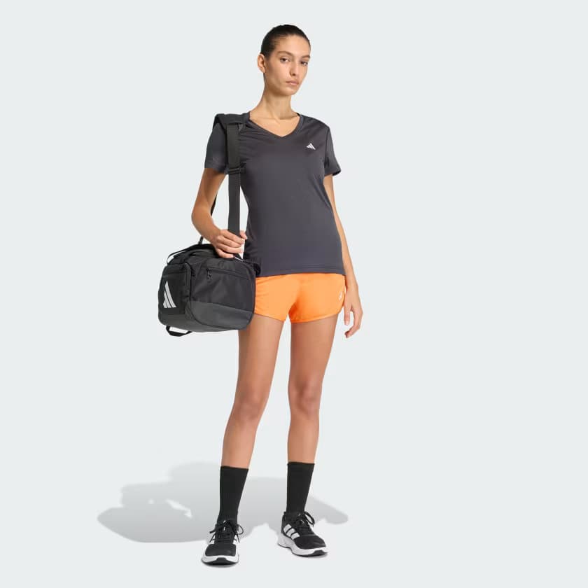 adidas Women's Workout Essentials V-Neck T-Shirt - Black - Size XL - Image 4