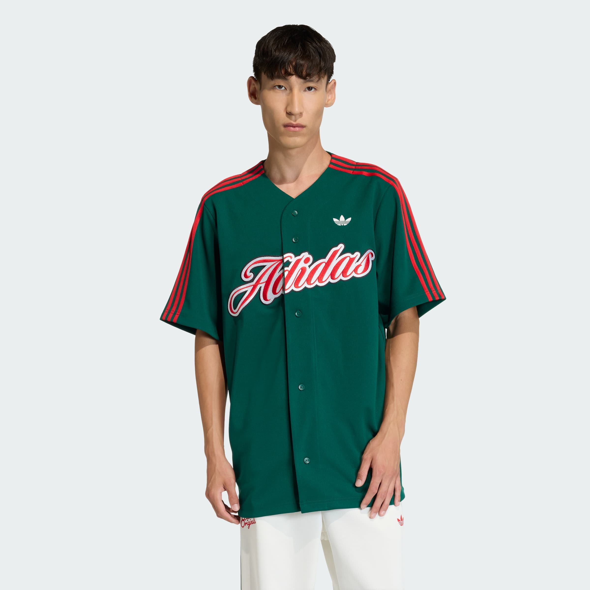 adidas Men's SUMMER LEAGUE JERSEY - Collegiate Green/Better Scarlet - Size M - Image 1
